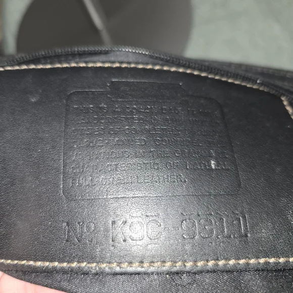 Coach Black Leather Shoulder Bag with Gold Accents - Picture 3 of 5